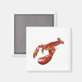 Aimant Aquarelle de homard (Recto/Verso)