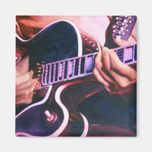 Aimant Aquarelle de joueur de guitare de "virtuose"