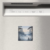 Aimant Aquarelle de la forêt de pins (In Situ (Lave-vaisselle))