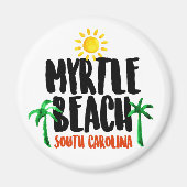 Aimant Aquarelle de Myrtle Beach (Devant)