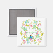 Aimant Aquarelle des fleurs de printemps (Recto/Verso)