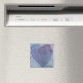 Aimant Aquarelle du coeur bleu (In Situ (Lave-vaisselle))