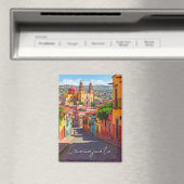 Aimant Aquarelle du Mexique de Guanajuato (In Situ (Lave-vaisselle))