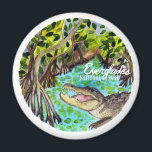 Aimant Aquarelle du parc national des Everglades<br><div class="desc">Découvrez cette superbe illustration d'aquarelle du Parc National des Everglades et préparez-vous à quelques aventures ! Consultez ma boutique pour plus de designs aussi!</div>