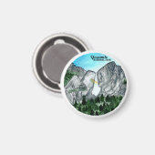 Aimant Aquarelle du parc national Yosemite (Recto/Verso)