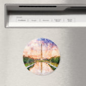 Aimant Aquarelle du Washington Monument au coucher du sol (In Situ (Lave-vaisselle))