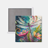 Aimant Aquarelle encre et stylo Aquarelle Dragonfly Magne (Recto/Verso)