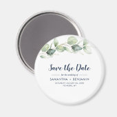 Aimant Aquarelle Eucalyptus Mariage Enregistrer la date (Recto/Verso)