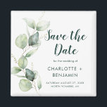 Aimant Aquarelle Eucalyptus Script Mariage Enregistrer la<br><div class="desc">Aquarelle botanique mignonne Eucalyptus Mariage enregistrez l'aimant de date qui fait un parfait souvenir pour vos invités et sera chéri pendant des années. Remplacez facilement les noms,  le faire-part,  la date et le lieu pour créer une annonce unique sauvegardant l'annonce de date</div>