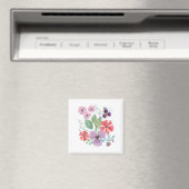Aimant Aquarelle, fleurs. (In Situ (Lave-vaisselle))