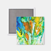 Aimant aquarelle florale Abstraite (Recto/Verso)