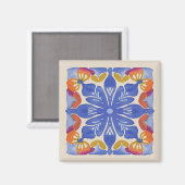 Aimant Aquarelle florale colorée (Recto/Verso)