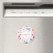 Aimant Aquarelle Flower Meadow Enregistrer la date (In Situ (Lave-vaisselle))