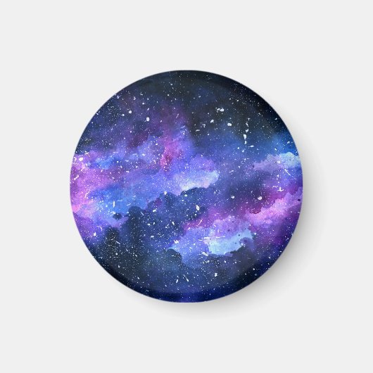 Aimant Aquarelle Galaxy Purple Party Ado Fridge (Devant)