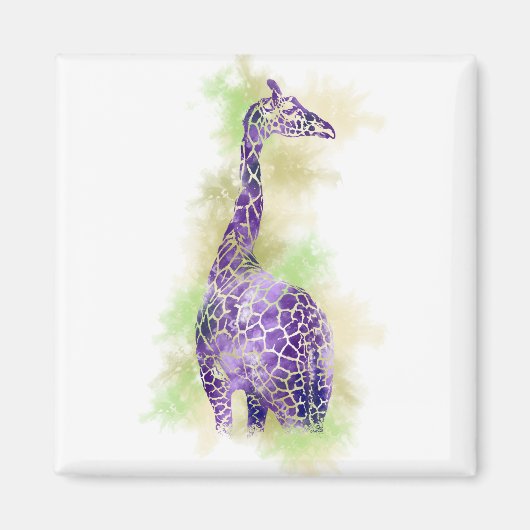 Aimant Aquarelle Giraffe 1 (Devant)