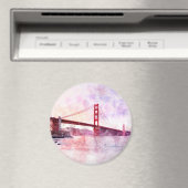Aimant Aquarelle Golden Gate Bridge à San Francisco (In Situ (Lave-vaisselle))