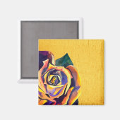 Aimant Aquarelle gothique Rose dorée (Recto/Verso)