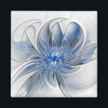 Aimant Aquarelle gris bleu Abstrait Fractal Art Flower<br><div class="desc">Une fleur d'imaginaire unique aux tons bleu et gris,  abstraite et élégante. Conception pour votre aimant et plus encore.</div>