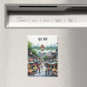 Aimant Aquarelle Hanoi Vietnam (In Situ (Lave-vaisselle))