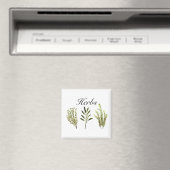 Aimant Aquarelle Herbes Thyme Rosemary Sage Plante Pot (In Situ (Lave-vaisselle))