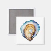 Aimant Aquarelle Huître Coquille (Recto/Verso)