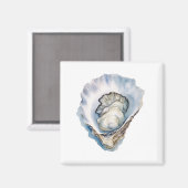 Aimant Aquarelle Huître Coquille (Recto/Verso)