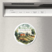 Aimant Aquarelle Illustration de la Toscane Italie (In Situ (Lave-vaisselle))