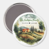 Aimant Aquarelle Illustration de la Toscane Italie (Recto/Verso)