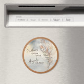 Aimant Aquarelle Inspiron Feather & Angel Quote 3" (In Situ (Lave-vaisselle))