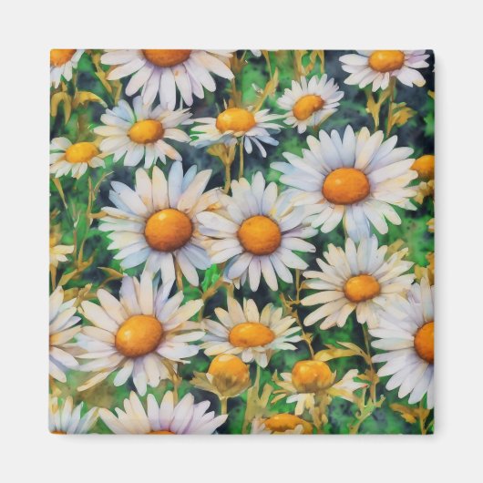 Aimant Aquarelle Jardin Fleurs Faisy (Devant)