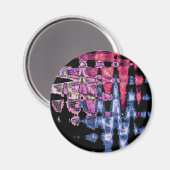 Aimant Aquarelle jolie violette, gris cendré et noire (Recto/Verso)