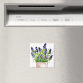 Aimant Aquarelle Lavender Floral (In Situ (Lave-vaisselle))
