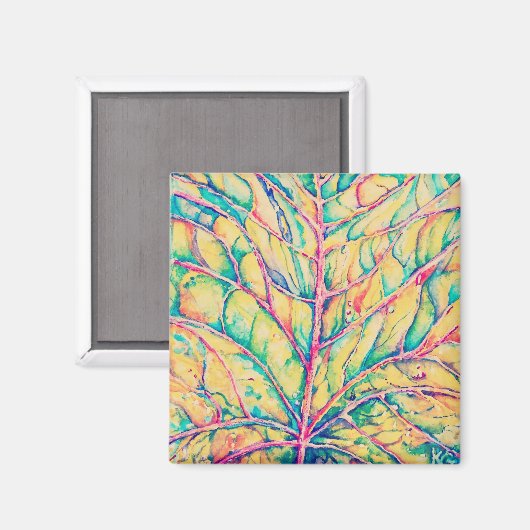 Aimant Aquarelle Leaf Leaf Custom Magic (Recto/Verso)