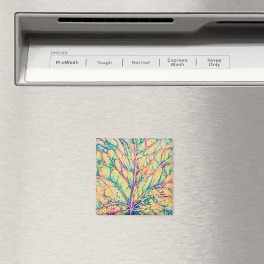 Aimant Aquarelle Leaf Leaf Custom Magic (In Situ (Lave-vaisselle))