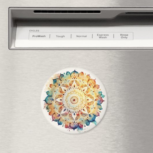 Aimant Aquarelle Mandala (In Situ (Lave-vaisselle))