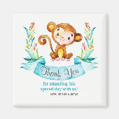 Aimant Aquarelle Merci de singe (Devant)