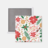 Aimant Aquarelle moderne sapin vert de Noël (Recto/Verso)