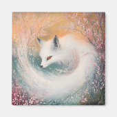 Aimant Aquarelle Mystic Bloom Spring Fox (Devant)