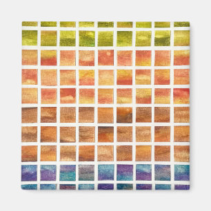 Aimant Aquarelle Nature 4 Saisons Carrés
