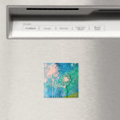 Aimant Aquarelle originale d'art de pissenlit (In Situ (Lave-vaisselle))