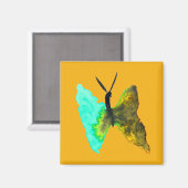 Aimant Aquarelle papillon aqua joli (Recto/Verso)