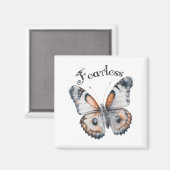 Aimant Aquarelle papillon sans peur Conception graphique, (Recto/Verso)