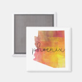 Aimant Aquarelle Phoenix Arizona (Recto/Verso)
