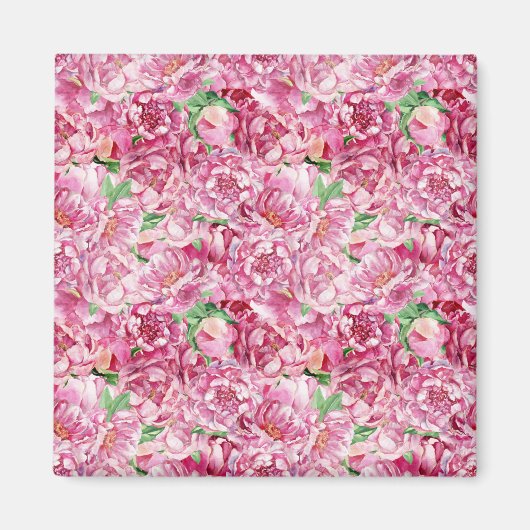 Aimant Aquarelle Pink Peonies (Devant)