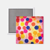 Aimant Aquarelle pois cercles mignons (Recto/Verso)