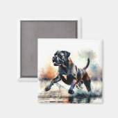 Aimant Aquarelle puissante Canne Corso chien (Recto/Verso)