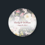 Aimant Aquarelle rose Roses jaunes, noir flou, Mariage<br><div class="desc">Motif coloré aquarelle avec roses rose et jaune,  feuilles verts sur arrière - plan noir flou. Compositions florales dans le style tendance pour les invitations de mariage,  salutation,  cartes,  textile,  papier peint,  papier d'emballage ... .. Sachez que vous avez une photo !</div>