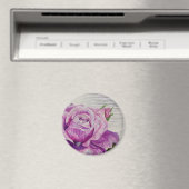 Aimant Aquarelle rustique Bois Rose violet (In Situ (Lave-vaisselle))