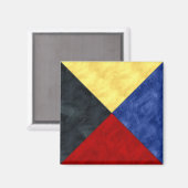 Aimant Aquarelle Signal nautique Pavillon maritime (Recto/Verso)