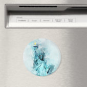 Aimant Aquarelle Statue de la Liberté (In Situ (Lave-vaisselle))